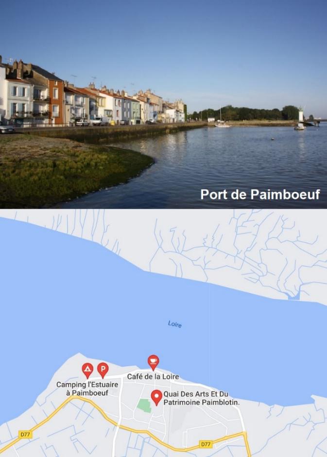 Figure 12 – The Port of Paimboeuf was the prominent avant-port of Nantes in the 18th century for ships more than 200 tons. It was the point of departure and return of Le Mars and La Bellone for their voyage to Scotland on 11 April 1746 (N.S.) before returning to the same port on 7 June 1746 (N.S.) with many Scottish Jacobites in exile. An hospital was built in Paimboeuf in the 18th century to receive and treat sailors who were either wounded during a sea battle or fell sick on their return.
