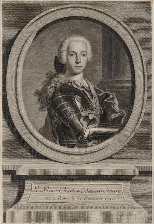 Figure 2 – French iconography of Prince Charles Edward Stuart – French national library - item G161460 (web: www.gallica.bhf.fr)